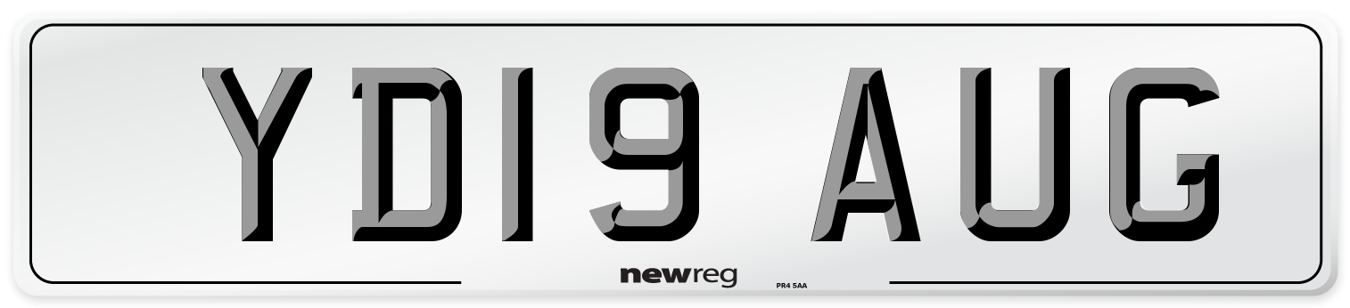 YD19 AUG Number Plate from New Reg